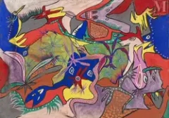 Sans titre by Marcel Gotène, Huile sur isorel, sold Jun 2021
