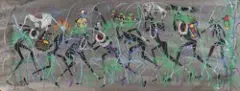 Sans titre by Marcel Gotène, 1960, Huile sur isorel, sold Jun 2021