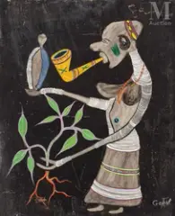 Sans titre by Marcel Gotène, Huile sur isorel, sold Jun 2021