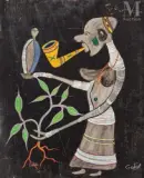 Sans titre by Marcel Gotène, Huile sur isorel, sold Jun 2021