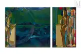 Sans titre by Fodé Camara, 2009, Huile sur toile, diptyque, sold Jun 2021
