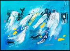 Bestiaire by Soly Cissé, 2009, Acrylique et pastel sur papier, sold Jun 2021