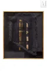 Composition by Jean Piaubert, 1958, Huile sur toile, sold Jun 2021