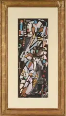 Composition by André Lanskoy, Gouache sur papier, sold Jun 2021