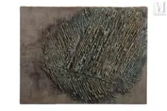 Composition by Franz Beer, 1963, Huile sur toile, sold Jun 2021