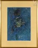 Composition by Franz Beer, 1963, Gouache et collage sur papier, sold Jun 2021