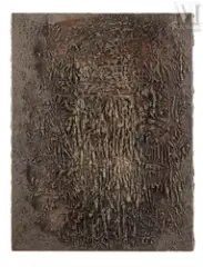 Composition by Franz Beer, 1963, Huile sur toile, sold Jun 2021