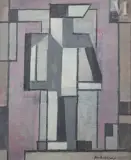 Composition by Mykhailo Andriienko-Nechytailo, Huile sur toile d'origine, sold Jun 2021