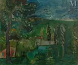 Paysage de Provence by David Peretz, Huile sur toile, sold May 2021