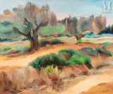 Paysage by Adolf Milich, Huile sur toile, sold May 2021