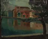 Paysage by Aizik Feder, Huile sur toile, sold May 2021