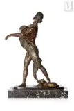 Elégante au chat by Antoine Bofill, Bronze à patine polychrome, sold Apr 2021