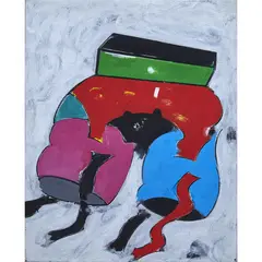 Petite Gaine by Hervé Télémaque, 1963, Huile sur toile, sold Oct 2016