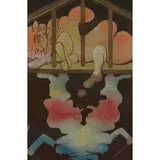 Golden Temple by Hugh Weiss, 1973, Huile sur toile, sold Oct 2016