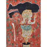 Chapeau de velours by Hugh Weiss, 1997, Aquarelle sur toile et collage de velours, sold Oct 2016