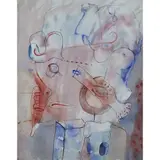 L'enfance de Charlot by Bernard Rancillac, 1962 - 1963, Aquarelle sur papier, sold Oct 2016