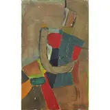 Homme en couleurs by Bernard Rancillac, 1959, Huile sur toile, sold Oct 2016