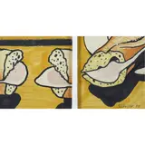 Sandwich jambon-beurre by Gérard Schlosser, Crayon de couleur et encre sur papier, sold Oct 2016