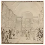 L’impératrice Joséphine accompagnée du Baron by Nicolas-André Monsiau, Lavis sépia sur trait de crayon noir, sold Jun 2016