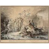 Hommage au duc de Choiseul au moment de sa by Jean-Michel Moreau, Aquarelle, plume et encre noire, sold Jun 2016