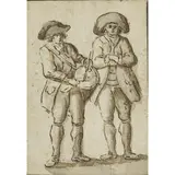 Tambour d’annonce publique by Pierre-Antoine Demachy, Plume et encre brune, lavis brun et gris, sold Jun 2016