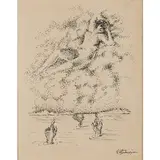 Dans les nuages by Léon Arthur Tutundjian, Encre sur papier, sold Jun 2016