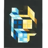 Epulet by Victor Vasarely, 1989, Collage sur papier, sold Jun 2016