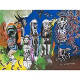 Rituels et sacrifices 3 by Soly Cissé, 2016, Collage, acrylique et pastel sur papier, sold Jun 2016