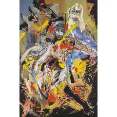 La Danse by Soly Cissé, 2012, Technique mixte sur toile, sold Jun 2016