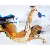 Predatory Nature by Bruce Clarke, 2015, Acrylique et collage sur toile, sold Jun 2016