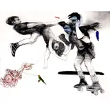 Jeux d'enfants by Mohamed Lekleti, 2016, Technique mixte sur toile et taxidermie, sold Jun 2016