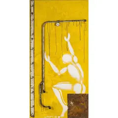 Le tuyau by Jérôme Mesnager, 1988, Technique mixte sur toile, sold May 2016