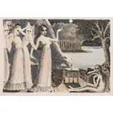 Le bout du monde - 1968 by Paul Delvaux, Lithographie en couleurs, épreuve d'artiste, sold May 2016
