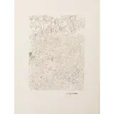 Feuillages - circa 1980 by Sam Szafran, Eau-forte en noir signée et numérotée 51/60 - 38,4 x 38,7 cm, sold May 2016