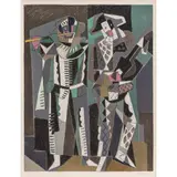 Arleccino et Pedrolino - 1958 by Gino Severini, Lithographie en couleurs, épreuve d'artiste signée (édition numérotée à 120), sold May 2016