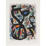 Le Chat - 1969 by Joan Miro, Lithographie en couleurs, épreuve d'artiste signée (édition numérotée à 75), sold May 2016