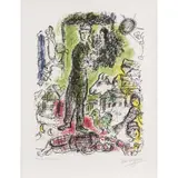 Grand Paysan - 1968 by Marc Chagall, Lithographie en couleurs, signé et justifiée "épreuve d'artsite IV/XXV, sold May 2016