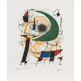 La lune verte - 1972 by Joan Miro, Lithographie en couleurs, épreuve d'artiste signée sur Arches filigrané (80 épreuves numér, sold May 2016
