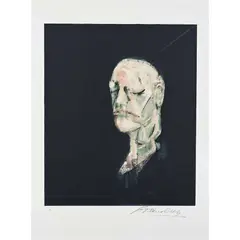 Portrait of William Blake - 1991 by Francis Bacon, Lithographie en couleurs, épreuve d'artiste signée (édition numérotée à 60), sold May 2016