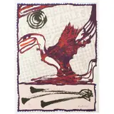 Composition - circa 1980 by Pierre Alechinsky, Lithographie en couleurs, signée et numérotée 50/120, sold May 2016