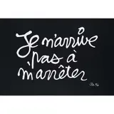 Je n'arrive pas à m'arrêter by Ben Vautier, Sérigraphie en blanc sur fond noir, signée et numérotée 59/100, sold May 2016