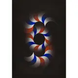 Modulations - circa 1980 by Julio Le Parc, Sérigraphie en couleurs sur papier noir, signée et numérotée 40/50 en blanc, sold May 2016