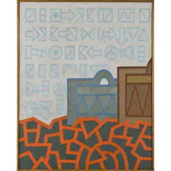 Bossa Nova 1A by Alexis Akrithakis, 1971, Huile sur toile, sold May 2016