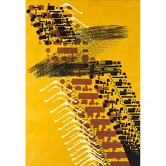 Diagonale noire by Constantin Xenakis, 1992, Acrylique sur toile, sold May 2016