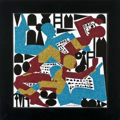 Fuck you by Constantin Xenakis, 2014, Technique mixte sur toile, sold May 2016