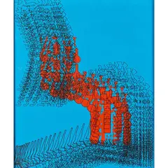 Le grand bleu by Constantin Xenakis, 1996, Acrylique sur toile, sold May 2016