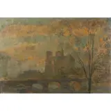 L'abside de Notre Dame de Paris by Albert Lebourg, Huile sur toile signée en bas à gauche, sold Mar 2016