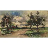 Les pommiers by Paul-Elie Gernez, Huile sur toile signée en bas à droite, sold Mar 2016