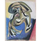 Abstraction by Yannis Gaïtis, Pastel sec, sold Mar 2016