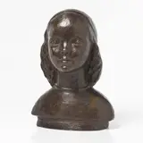 Buste de Muriel enfant, fille de l'artiste by Paul Belmondo, vers 1951, Bronze à patine brune, sold Dec 2015